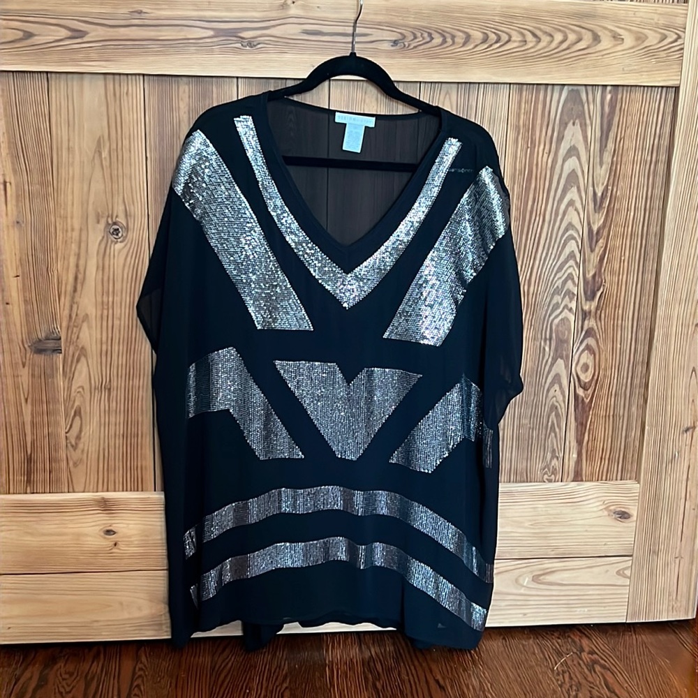 Pretty Sheer with sparkle fabric top